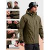 imageFREE SOLDIER Mens Waterproof Ski Snow Jacket Fleece Lined Warm Winter Rain Jacket with Hood Fully Taped SeamsArmy Green