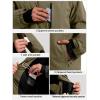 imageFREE SOLDIER Mens Waterproof Ski Snow Jacket Fleece Lined Warm Winter Rain Jacket with Hood Fully Taped SeamsArmy Green