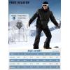 imageFREE SOLDIER Mens Waterproof Ski Snow Jacket Fleece Lined Warm Winter Rain Jacket with Hood Fully Taped SeamsBlack