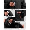 imageFREE SOLDIER Mens Waterproof Ski Snow Jacket Fleece Lined Warm Winter Rain Jacket with Hood Fully Taped SeamsBlack