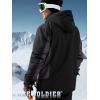 imageFREE SOLDIER Mens Waterproof Ski Snow Jacket Fleece Lined Warm Winter Rain Jacket with Hood Fully Taped SeamsBlack Gray
