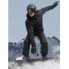 imageFREE SOLDIER Mens Waterproof Ski Snow Jacket Fleece Lined Warm Winter Rain Jacket with Hood Fully Taped SeamsBlack Gray