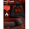imageFREE SOLDIER Mens Waterproof Ski Snow Jacket Fleece Lined Warm Winter Rain Jacket with Hood Fully Taped SeamsBlack Gray