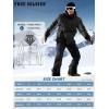 imageFREE SOLDIER Mens Waterproof Ski Snow Jacket Fleece Lined Warm Winter Rain Jacket with Hood Fully Taped SeamsBlack Gray