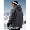 imageFREE SOLDIER Mens Waterproof Ski Snow Jacket Fleece Lined Warm Winter Rain Jacket with Hood Fully Taped SeamsCharcoal Gray