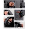 imageFREE SOLDIER Mens Waterproof Ski Snow Jacket Fleece Lined Warm Winter Rain Jacket with Hood Fully Taped SeamsCharcoal Gray