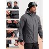 imageFREE SOLDIER Mens Waterproof Ski Snow Jacket Fleece Lined Warm Winter Rain Jacket with Hood Fully Taped SeamsCharcoal Gray