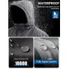 imageFREE SOLDIER Mens Waterproof Ski Snow Jacket Fleece Lined Warm Winter Rain Jacket with Hood Fully Taped SeamsCharcoal Gray
