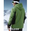 imageFREE SOLDIER Mens Waterproof Ski Snow Jacket Fleece Lined Warm Winter Rain Jacket with Hood Fully Taped SeamsGrass Green