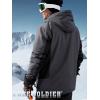 imageFREE SOLDIER Mens Waterproof Ski Snow Jacket Fleece Lined Warm Winter Rain Jacket with Hood Fully Taped SeamsGray Black