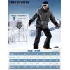 imageFREE SOLDIER Mens Waterproof Ski Snow Jacket Fleece Lined Warm Winter Rain Jacket with Hood Fully Taped SeamsGray Black
