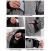 imageFREE SOLDIER Mens Waterproof Ski Snow Jacket Fleece Lined Warm Winter Rain Jacket with Hood Fully Taped SeamsHeather Gray