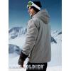 imageFREE SOLDIER Mens Waterproof Ski Snow Jacket Fleece Lined Warm Winter Rain Jacket with Hood Fully Taped SeamsHeather Gray