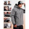 imageFREE SOLDIER Mens Waterproof Ski Snow Jacket Fleece Lined Warm Winter Rain Jacket with Hood Fully Taped SeamsHeather Gray