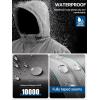 imageFREE SOLDIER Mens Waterproof Ski Snow Jacket Fleece Lined Warm Winter Rain Jacket with Hood Fully Taped SeamsLight Gray