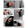 imageFREE SOLDIER Mens Waterproof Ski Snow Jacket Fleece Lined Warm Winter Rain Jacket with Hood Fully Taped SeamsLight Gray
