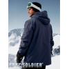 imageFREE SOLDIER Mens Waterproof Ski Snow Jacket Fleece Lined Warm Winter Rain Jacket with Hood Fully Taped SeamsMidnight Navy