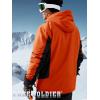 imageFREE SOLDIER Mens Waterproof Ski Snow Jacket Fleece Lined Warm Winter Rain Jacket with Hood Fully Taped SeamsOrange Black