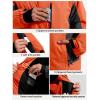 imageFREE SOLDIER Mens Waterproof Ski Snow Jacket Fleece Lined Warm Winter Rain Jacket with Hood Fully Taped SeamsOrange Black