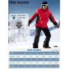 imageFREE SOLDIER Mens Waterproof Ski Snow Jacket Fleece Lined Warm Winter Rain Jacket with Hood Fully Taped SeamsRed Black