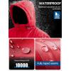 imageFREE SOLDIER Mens Waterproof Ski Snow Jacket Fleece Lined Warm Winter Rain Jacket with Hood Fully Taped SeamsRed Black