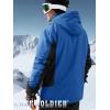 imageFREE SOLDIER Mens Waterproof Ski Snow Jacket Fleece Lined Warm Winter Rain Jacket with Hood Fully Taped SeamsSky Blue
