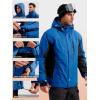 imageFREE SOLDIER Mens Waterproof Ski Snow Jacket Fleece Lined Warm Winter Rain Jacket with Hood Fully Taped SeamsSky Blue