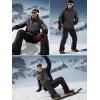 imageFREE SOLDIER Mens Waterproof Snow Insulated Pants Winter Skiing Snowboarding Pants with Zipper PocketsBlack