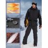 imageFREE SOLDIER Mens Waterproof Snow Insulated Pants Winter Skiing Snowboarding Pants with Zipper PocketsBlack