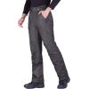 imageFREE SOLDIER Mens Waterproof Snow Insulated Pants Winter Skiing Snowboarding Pants with Zipper PocketsGray