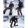 imageFREE SOLDIER Mens Waterproof Snow Insulated Pants Winter Skiing Snowboarding Pants with Zipper PocketsGray