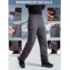 imageFREE SOLDIER Mens Waterproof Snow Insulated Pants Winter Skiing Snowboarding Pants with Zipper PocketsGray