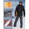imageFREE SOLDIER Mens Waterproof Snow Insulated Pants Winter Skiing Snowboarding Pants with Zipper PocketsGray