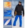 imageFREE SOLDIER Mens Waterproof Snow Insulated Pants Winter Skiing Snowboarding Pants with Zipper PocketsMarina Blue