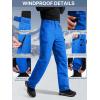 imageFREE SOLDIER Mens Waterproof Snow Insulated Pants Winter Skiing Snowboarding Pants with Zipper PocketsMarina Blue