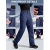imageFREE SOLDIER Mens Waterproof Snow Insulated Pants Winter Skiing Snowboarding Pants with Zipper PocketsNavy Blue