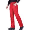 imageFREE SOLDIER Mens Waterproof Snow Insulated Pants Winter Skiing Snowboarding Pants with Zipper PocketsRed