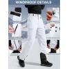 imageFREE SOLDIER Mens Waterproof Snow Insulated Pants Winter Skiing Snowboarding Pants with Zipper PocketsWhite