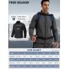 imageFREE SOLDIER Mens Waterproof Softshell Jacket Lightweight Fleece Lined Jacket Outdoor Hiking WindbreakerBlack