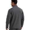 imageFREE SOLDIER Mens Waterproof Softshell Jacket Lightweight Fleece Lined Jacket Outdoor Hiking WindbreakerGrey
