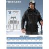 imageFREE SOLDIER Mens Waterproof Softshell Jacket Thick Fleece Lined Outdoor Jacket Tactical Military Hoodie WindbreakerBlack