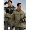 imageFREE SOLDIER Mens Waterproof Softshell Jacket Thick Fleece Lined Outdoor Jacket Tactical Military Hoodie WindbreakerBlack Green