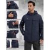 imageFREE SOLDIER Mens Waterproof Softshell Jacket Thick Fleece Lined Outdoor Jacket Tactical Military Hoodie WindbreakerDark Navy