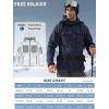 imageFREE SOLDIER Mens Waterproof Softshell Jacket Thick Fleece Lined Outdoor Jacket Tactical Military Hoodie WindbreakerDark Navy