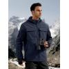 imageFREE SOLDIER Mens Waterproof Softshell Jacket Thick Fleece Lined Outdoor Jacket Tactical Military Hoodie WindbreakerDark Navy
