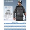 imageFREE SOLDIER Mens Waterproof Softshell Jacket Thick Fleece Lined Outdoor Jacket Tactical Military Hoodie WindbreakerGray