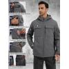 imageFREE SOLDIER Mens Waterproof Softshell Jacket Thick Fleece Lined Outdoor Jacket Tactical Military Hoodie WindbreakerGray