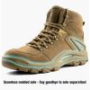 imageFREE SOLDIER Mens Waterproof Tactical Hiking Boots Combat Work Boots Desert Military BootsBrown