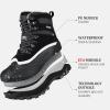 imageFREE SOLDIER Snow Boots for Men Waterproof Slip Resistant Velvet Lined Outdoor Warm Insulated Winter Ankle Boots for Cold WheatherBlack