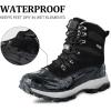 imageFREE SOLDIER Snow Boots for Men Waterproof Slip Resistant Velvet Lined Outdoor Warm Insulated Winter Ankle Boots for Cold WheatherBlack